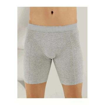 Berrak 1125 Likralı Uzun 3 Adet Gri Erkek Boxer