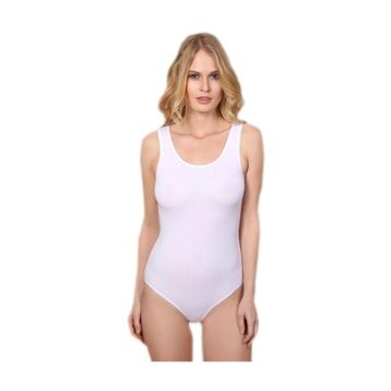 Berrak 2083 Beyaz Kadın Çıtçıtlı Body