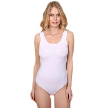 Berrak 2083 Kadın Kancalı Geniş Askılı Açık Renk Çıtçıtlı Body
