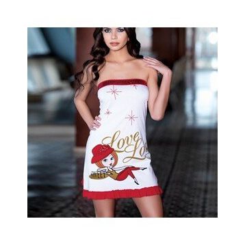 Berrak 2427 Kadın Love Baskılı Elbise