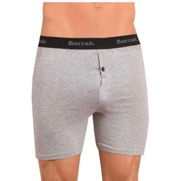 Berrak 42529 Düğmeli Likralı Uzun Paçalı 5'li Erkek Boxer