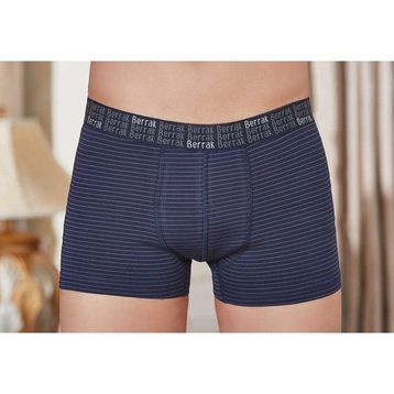 Berrak 4475 Çizgili 3 Adet Lacivert Erkek Boxer