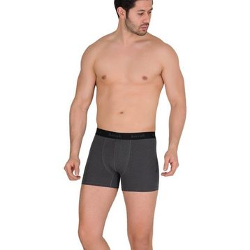 Berrak 4476 Pamuk Modal Likralı Koyu Gri Erkek Boxer