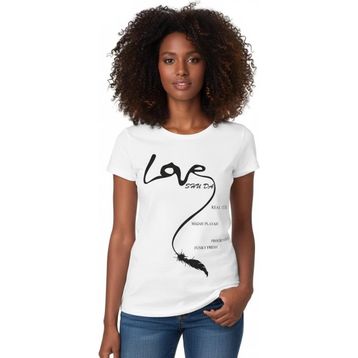 Berrak 8007 Love Baskılı Bayan T-Shirt