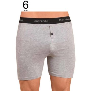 Berrak ELF568BER10596 Gri 6'lı Erkek Boxer