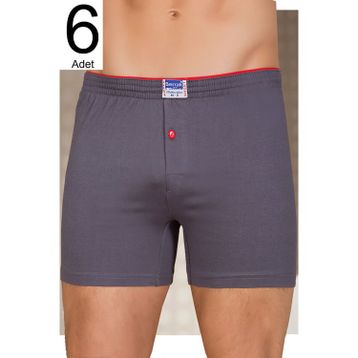 Berrak ELF568BER10996 Füme 6'lı Erkek Boxer