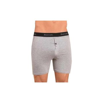 Berrak V1059 2 Adet Gri Likralı Düğmeli Erkek Boxer