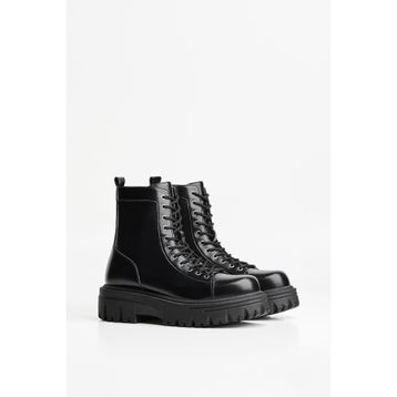 Bershka Bağcıklı Siyah Kadın Bot