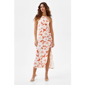 Bershka Büzgülü Askılı Midi Elbise