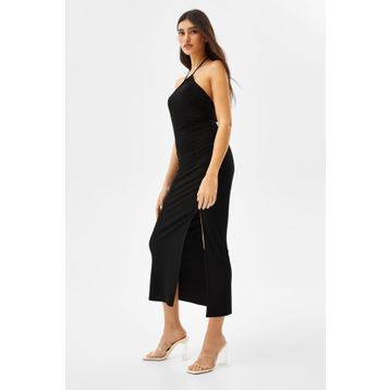 Bershka Büzgülü Askılı Midi Elbise