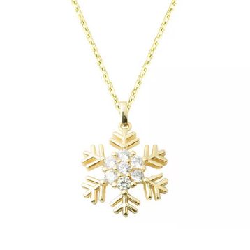 Besay Gold 14 Ayar Altın Kolye Taşlı Kartanesi