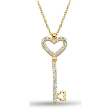 Besay Gold 14 Ayar Kalbimin Anahtarı Altın Kolye