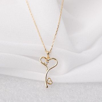 Besay Gold 14 Ayar Kalbimin Anahtarı Altın Kolye