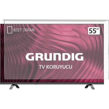 Best Ekran Grundig 55 Ggu 7900 A 55 İnç 139 cm Tak Çıkar Şeffaf Askı İpli Tv Ekran Koruyucu Paneli