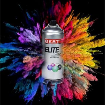 Best Elite Mat Siyah Akrilik Hızlı Kuruyan 400 ml Profesyonel Sprey Boya