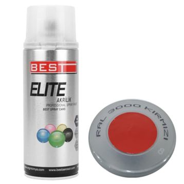 Best Elite Ral 3000 Kırmızı 400 ml Sprey Boya