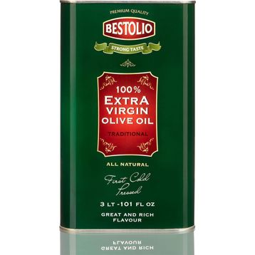 Bestolio 3 lt Naturel Sızma Teneke Zeytinyağı