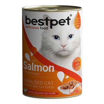 Bestpet 400 gr Sterilised Somonlu Kısırlaştırılmış Konserve Kedi Maması