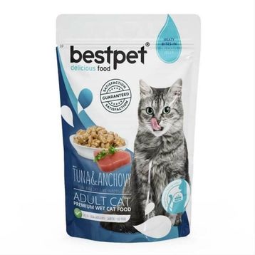 Bestpet Pouch Jelly Ton Balıklı ve Hamsili 85 gr Kedi Yaş Maması