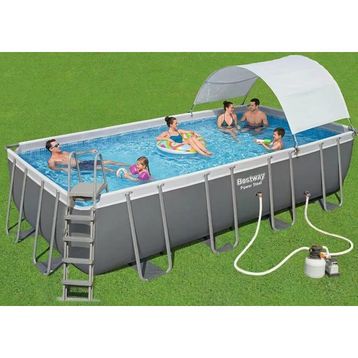 Bestway 56466 Bw596 549x274x122 cm Steel Pro Max Gölgelikli Prefabrik Yer Üstü Havuz Seti