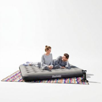 Bestway 671GZ El Pompası + Ultra 2 Kişilik Şişme Yatak