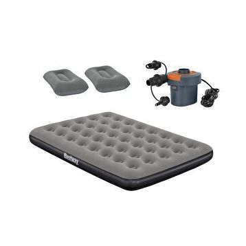 Bestway 671GZ El Pompası + Yastık ve 2 Kişilik Şişme Yatak