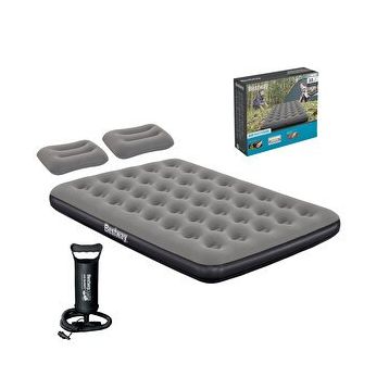 Bestway 671GZ El Pompası + Yastık ve 2 Kişilik Şişme Yatak