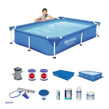 Bestway BW407 56401 221x150x43 cm Prefabrik Havuz Seti