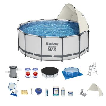 Bestway BW549 5612X 427x122 cm Gölgelikli Prefabrik Havuz Seti