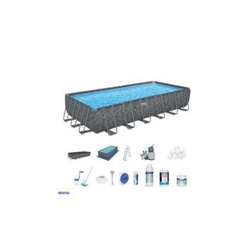 Bestway BW584 APX 365 561KG 7.32x3.66x1.32 mm Dikdörtgen Prefabrik Havuz Seti