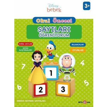 Beta Kids Disney Eğitsel Okul Öncesi Sayıları Öğreniyorum Kitabı