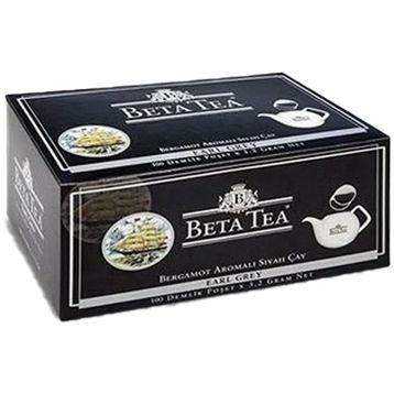 Beta Tea Earl Grey Bergamot Aromalı Demlik 100'lü Siyah Poşet Çay
