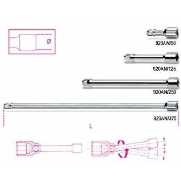 Beta Tools 920AN 250 mm Açılı Lokma Uzatması