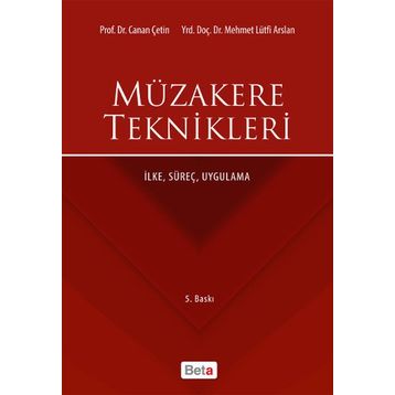 Beta Yayınevi Müzakere Teknikleri