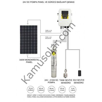 Betatek 24 V 8 A DC Solar Dalgıç Pompa
