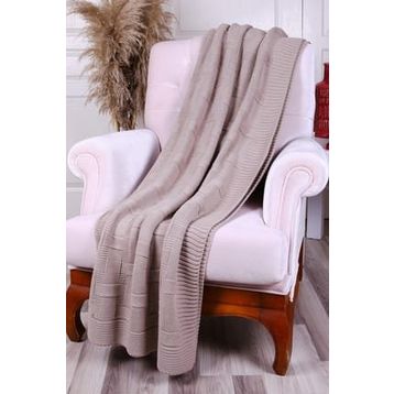 Betires Home TA11019 Bej Örgü Koltuk Şalı