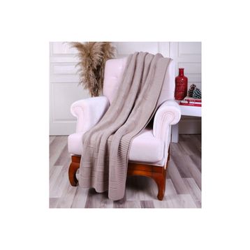 Betires Home TA11019 Bej Örgü Koltuk Şalı