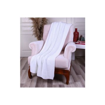 Betires Home TA11019 Beyaz Örgü Koltuk Şalı