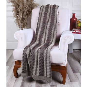 Betires Home TA14010 Kahve Örgü Koltuk Şalı