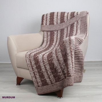 Betires Home TA14010 Mürdüm Örgü Koltuk Şalı
