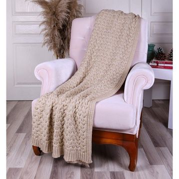 Betires Home TA14011 Bej Örgü Koltuk Şalı