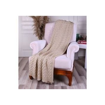 Betires Home TA14011 Bej Örgü Koltuk Şalı