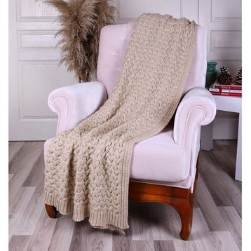 Betires Home TA14011 Bej Örgü Koltuk Şalı