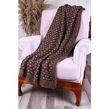 Betires Home TA14011 Kahve Örgü Koltuk Şalı