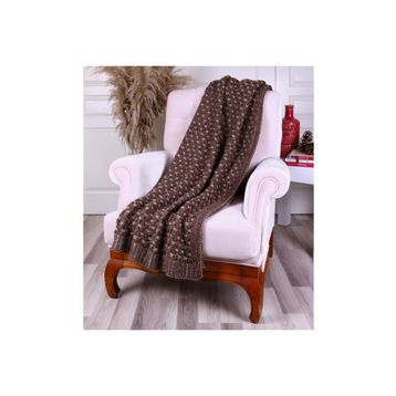 Betires Home TA14011 Kahve Örgü Koltuk Şalı