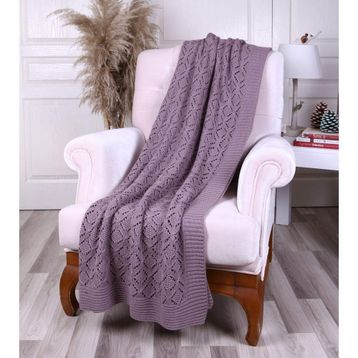 Betires Home TP15006 Mürdüm Örgü Koltuk Şalı
