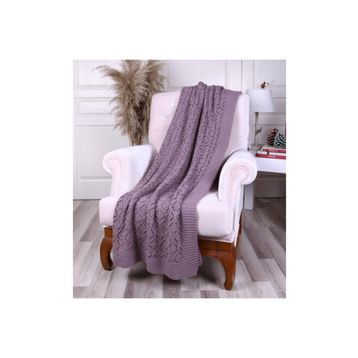 Betires Home TP15006 Mürdüm Örgü Koltuk Şalı