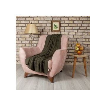 Betires Home TP17001 Haki Örgü Koltuk Şalı