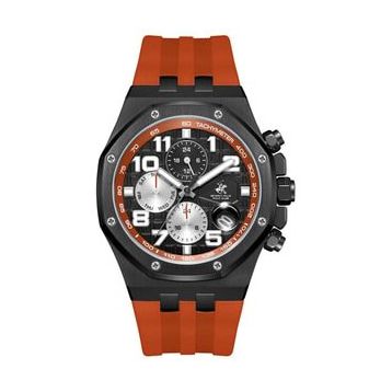 Beverly Hills Polo Club BP3783X.650 Siyah Turuncu Erkek Kol Saati