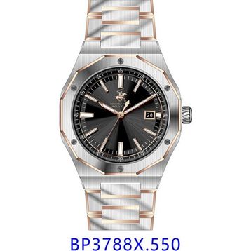 Beverly Hills Polo Club BP3788X.550 Gümüş Siyah Rose Erkek Kol Saati